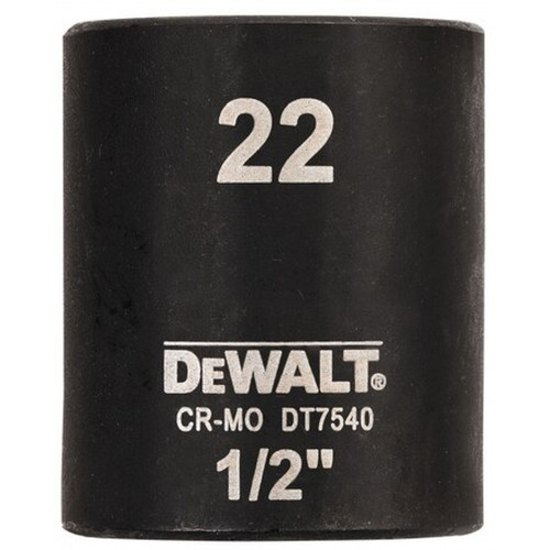 DeWALT DT7540-QZ Extreme Impact dugókulcs, 1/2", rövid, 22 mm