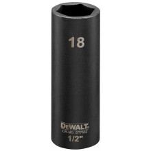 DeWALT DT7552-QZ Extreme Impact Dugókulcs, 1/2", hosszú, 18 mm