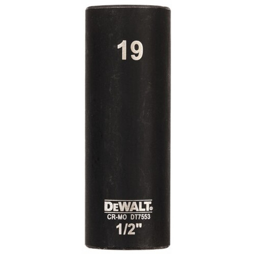 DeWALT DT7553-QZ Extreme Impact Dugókulcs, 1/2", hosszú, 19 mm