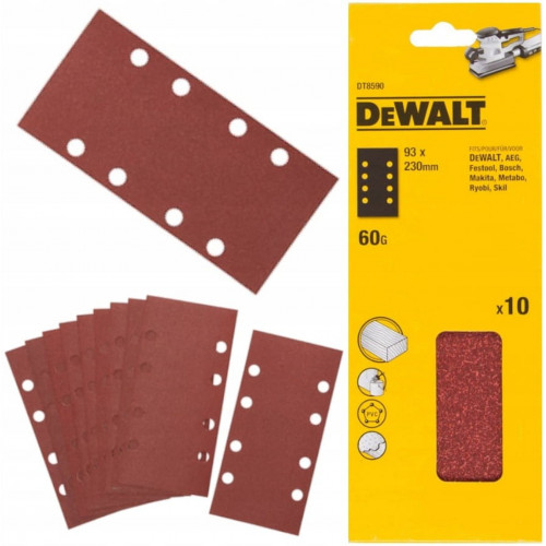 DeWALT DT8590-QZ Csiszolópapír, 230 x 93 mm, P60, 10 db