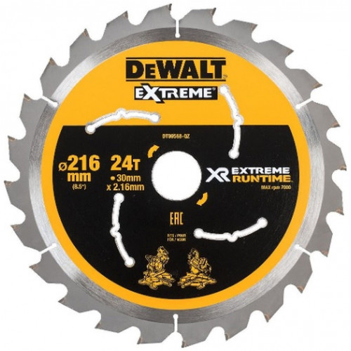 DeWALT DT99568-QZ XR Extreme Runtime Körfűrészlap 216x30 mm, 24 fog WZ/FZ 7°