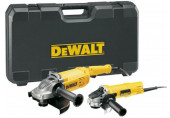 DeWALT DWE492TWIN2 Készlet DWE492 (230 mm) + DWE4157 (125 mm) sarokcsiszolókkal, kofferben