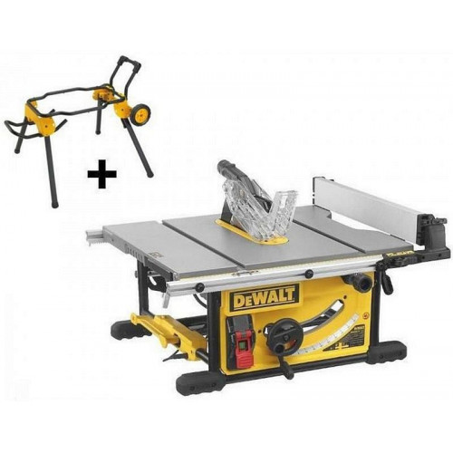 DeWALT DWE7492S – Asztali fűrész mobil állvánnyal a precíz vágásokért