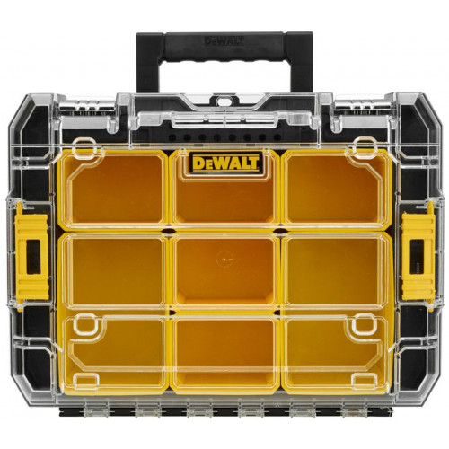 DeWALT DWST1-71194 TSTAK V TÁROLÓ ÁTLÁTSZÓ FEDÉLLEL ÉS SZERVEZŐKKEL
