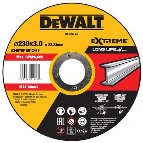DeWALT DX7987-AE Vágókorong fémre, 230 x 22,2 mm