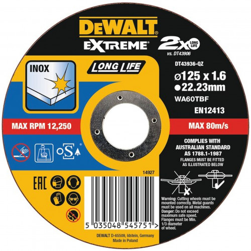 DeWALT Extreme DT43936 Vágótárcsa DeWALT Extreme DT43936 Vágótárcsa