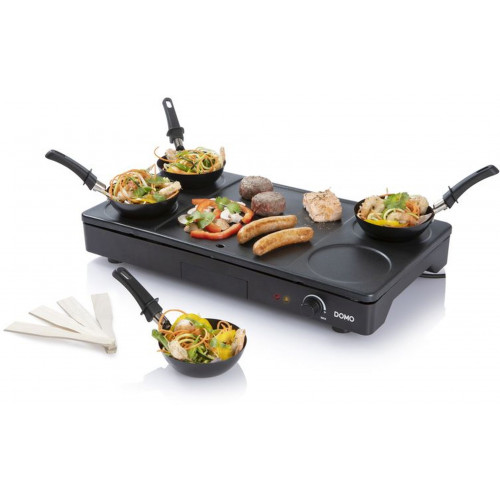 DOMO Elektromos grill wok és palacsintasütő, 1000 W DO8712W