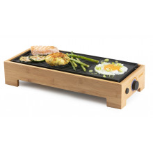 DOMO Bamboo Style Elektromos asztali grill Plancha (36x14cm/1000W) DO9270G