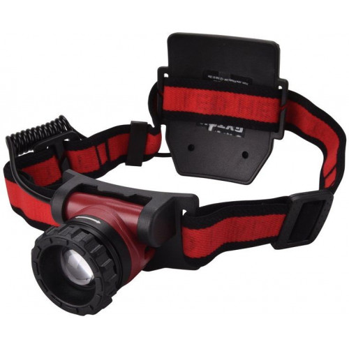 Extol LED fejlámpa, 10 W, CREE XPL, 450 Lumen; tölthető akkuval, zoom + fehér+piros 43190