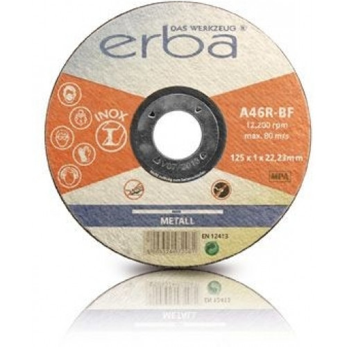 ERBA INOX vágókorong, 5 db, 115 x 1,0 x 22,2 mm ER-07201 ERBA INOX vágókorong, 5 db, 115 x 1,0 x 22,2 mm ER-07201