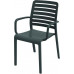 EVOLUTIF CHARLOTTE Country műanyag kerti szék, 55 x 57 x 86 cm, grafit (17200307) 219283