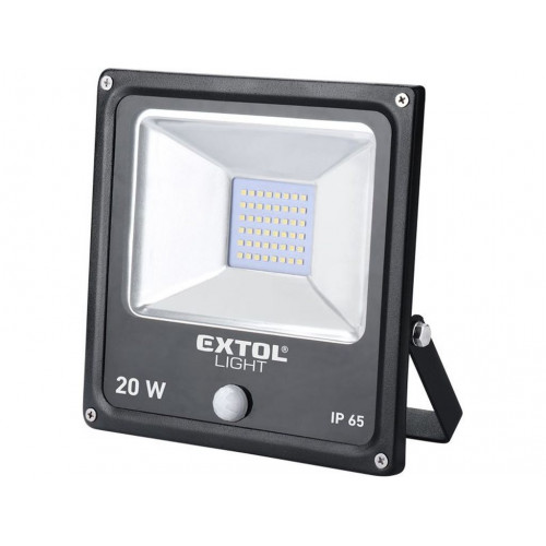 Extol LED lámpa, falra szerelhető reflektor, mozgásérzékelővel, 20W, 1500 Lm 43232