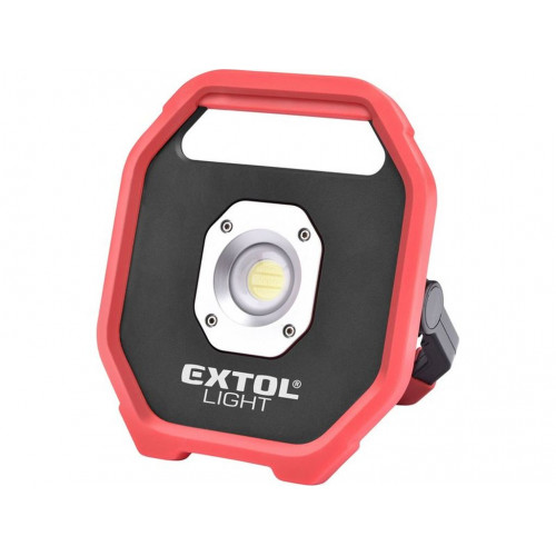 Extol Light hordozható LED lámpa, elemes reflektor, 10W; 1200 Lm, IP54, 43260