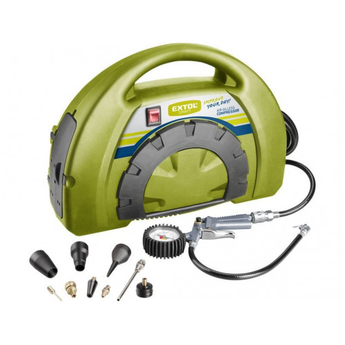 Extol Craft olajmentes légkompresszor, tartozékokkal, 1100W (418101)