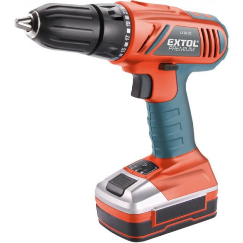 EXTOL PREMIUM akkus fúró csavarozó, 18V, Li-ion, 1500 mAh, 32Nm, 8891110 EXTOL PREMIUM akkus fúró csavarozó, 18V, Li-ion, 1500 mAh, 32Nm, 8891110