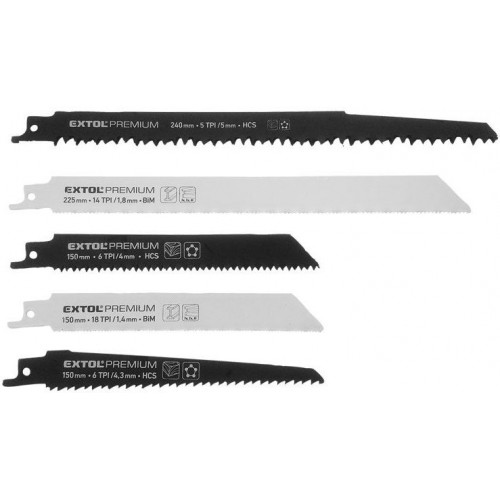 EXTOL PREMIUM szablyafűrészlap készlet 5db-os 8806000