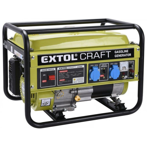 EXTOL CRAFT benzinmotoros áramfejlesztő, 6,5 HP/2,8 kW 421000 EXTOL CRAFT benzinmotoros áramfejlesztő, 6,5 HP/2,8 kW 421000