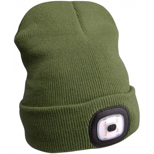 EXTOL Light sapka kivehető LED-es tölthető homloklámpával, zöld 43192
