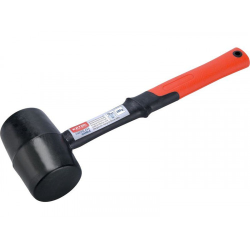 EXTOL Premium fekete gumikalapács üvegszálas nyéllel, 70 mm 8811104