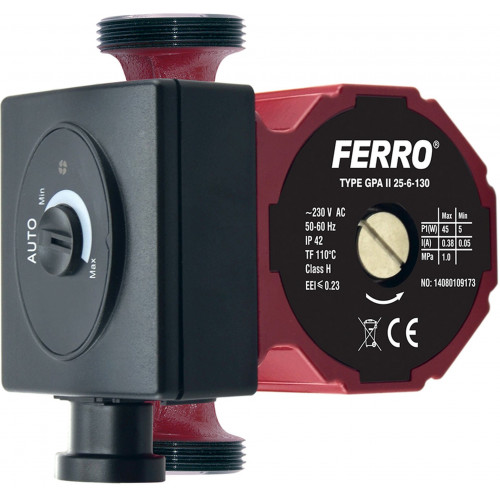 FERRO Elektronikus keringtető szivattyú 25-60, 130mm W0604