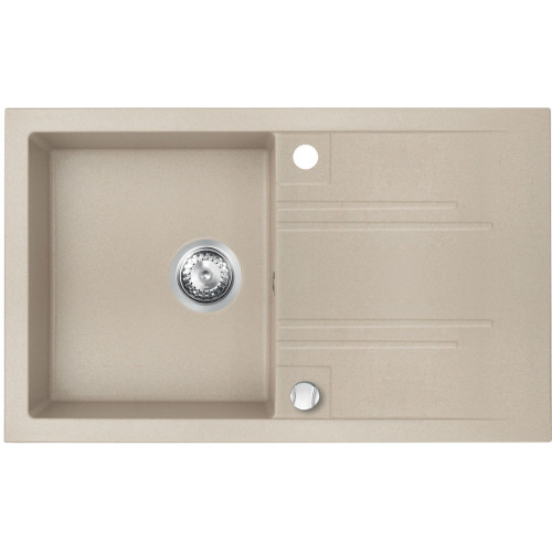 FERRO MEZZO II Medencés gránit mosogató, 780x480mm, homok DRGM48/78SA