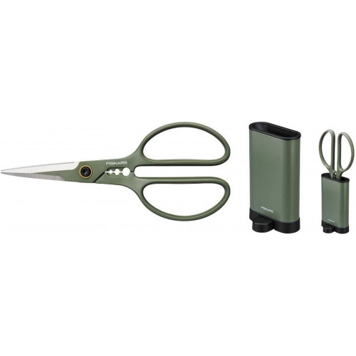 Fiskars Plant Care Növényvágó olló tartóval, 19 cm 1075316