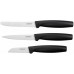 Fiskars Functional Form zöldségkés készlet, fekete, 3 db-os 1014274 (102663)