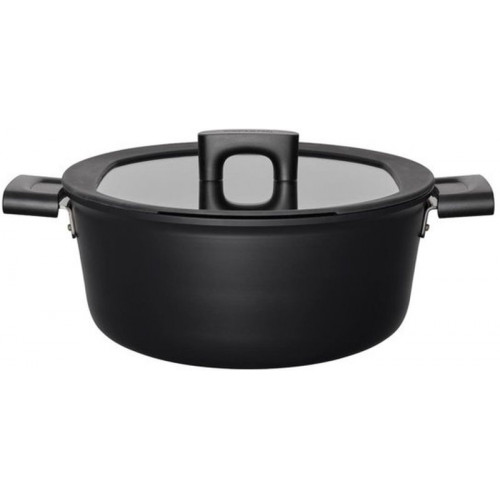 Fiskars Hard Face edény fedővel 5 L / 26 cm, fekete 1020876