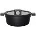 Fiskars Hard Face edény fedővel 5 L / 26 cm, fekete 1020876