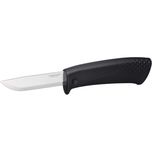 Fiskars Hardware Kés építőipari munkákhoz, tokba épített élezővel, 21,1 cm 1023617