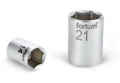 FORTUM Dugófej, 1/2", 12 mm, matt króm, 38 mm 4700412