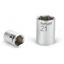 FORTUM ipari dugófej, 1/2", 12mm, 61CrV5, mattkróm, 38mm hosszú 4700412