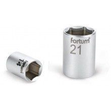 FORTUM dugófej, 1/4", 9 mm, matt króm, 25 mm 4701409