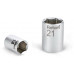 FORTUM ipari dugófej, 1/4", 10mm, 61CrV5, mattkróm, 25mm hosszú 4701410