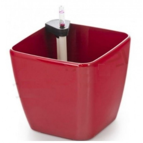 G21 Cube önöntöző kaspó, piros, 22cm 6392411