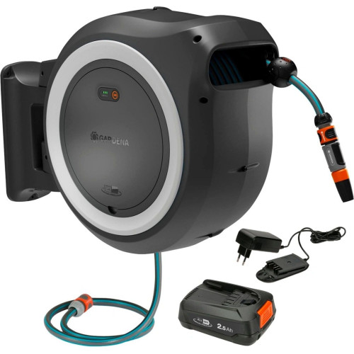 Gardena PowerRoll XL Fali tömlőtartó készlet 35m, fehér (1x2,5Ah/18V) 18642-20