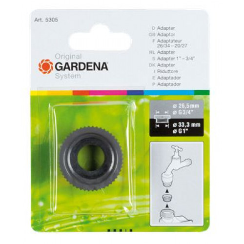 GARDENA adapter, 1" - 3/4" 5305-20