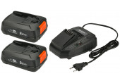 GARDENA Akkumulátor és töltő szett P4A 2 x PBA 18V/45 +AL 1830 CV (2x2,5 Ah/18V) 14907-20