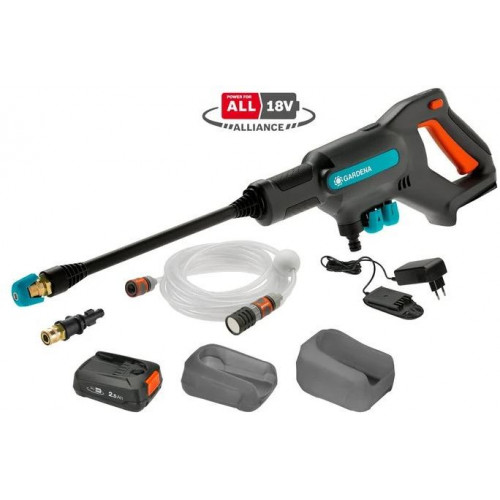 Gardena AquaClean 24/18V P4A Akkus magasnyomású mosó készlet (1x2,5Ah/18V) 14800-20