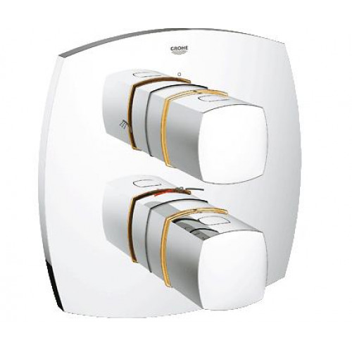 GROHE Grandera falsík alatti termosztátos zuhanycsaptelep, króm/arany 19937IG0