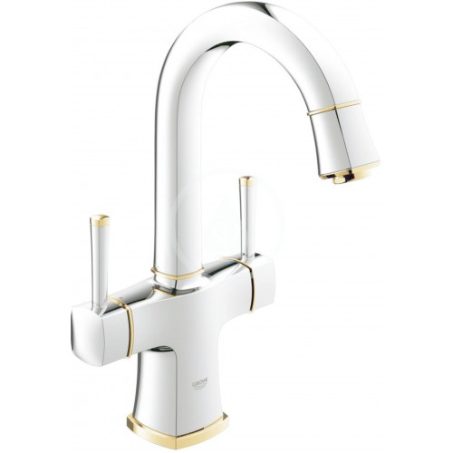 GROHE Grandera 2 fogantyús mosdócsaptelep, L, króm/arany 21107IG0 GROHE Grandera 2 fogantyús mosdócsaptelep, L, króm/arany 21107IG0