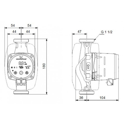 KIÁRUSÍTÁS Grundfos ALPHA2 25-60 180 mm Keringetőszivattyú 99411175 KICSOMAGOLT
