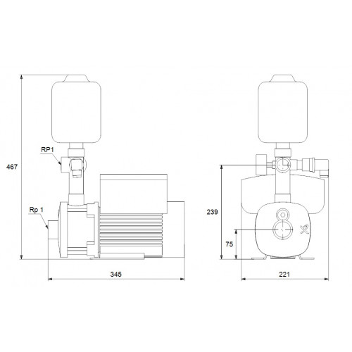 Grundfos CMBE 1-44 1x220-240V Nyomásfokozó 98374697