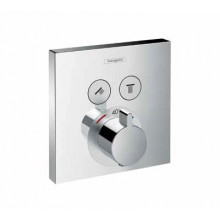 HANSGROHE ShowerSelect termosztát falsík alatti szereléshez, 2 fogyasztóhoz, króm 15763000
