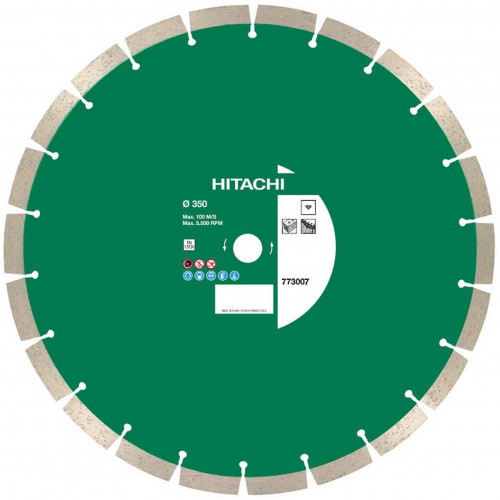 HiKOKI 773007 Általános gyémánttárcsa (szegmentált) 350x25,4x15mm