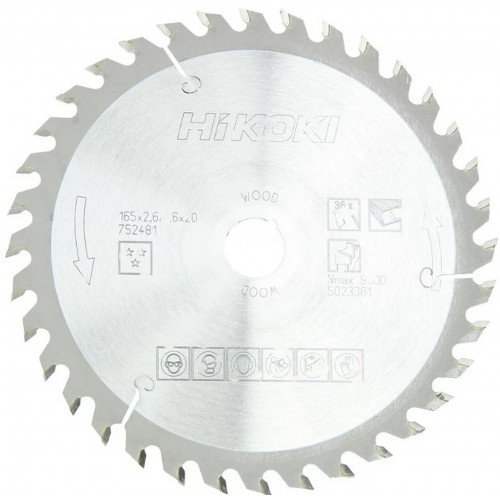 HiKOKI 752481 TCT Körfűrészlap, 165x20mm, Z36