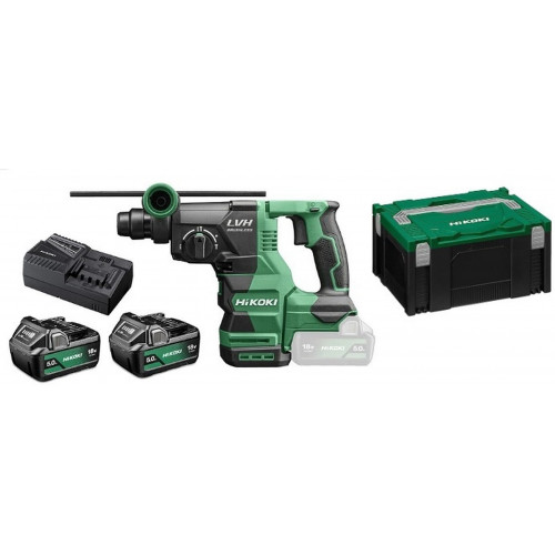 HiKOKI DH1826DAWPZ Akkus fúrókalapács SDS-Plus (18V/2x5,0Ah) HiTBOX