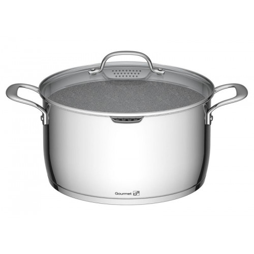G21 Gourmet Miracle 28 cm átmérőjű főzőedény, rozsdamentes acél/greblon 60022155 G21 Gourmet Miracle 28 cm átmérőjű főzőedény, rozsdamentes acél/greblon 60022155