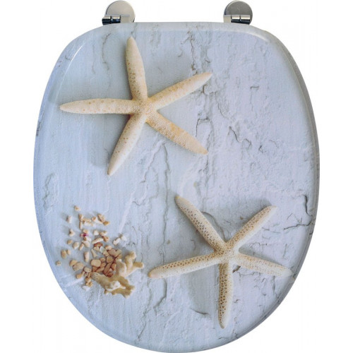 AQUALINE FUNNY WC ülőke, tengeri csillag, MDF, univerzális réz pánt HY1185 AQUALINE FUNNY WC ülőke, tengeri csillag, MDF, univerzális réz pánt HY1185