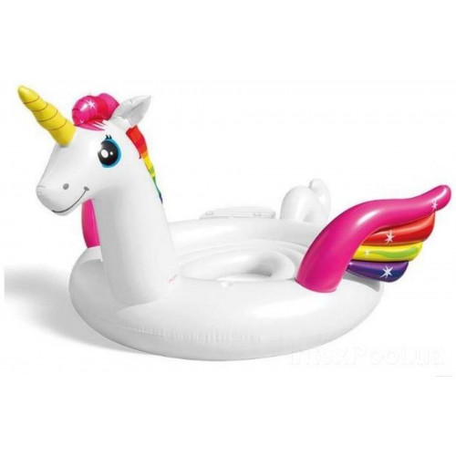 INTEX Mega Unicorn Party Island felfújható egyszarvú matrac 429 x 302 x 152 cm 57296EU